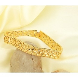 World-Wide Renown Male Star Pattern 18K Gold-Plated Bracelet