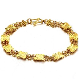 Quality And Quantity Assured Female Flower Shape 18K Gold-Plated Bracelet