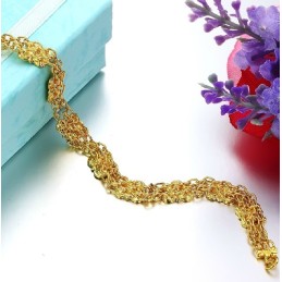 Quality And Quantity Assured Female Flower Shape 18K Gold-Plated Bracelet
