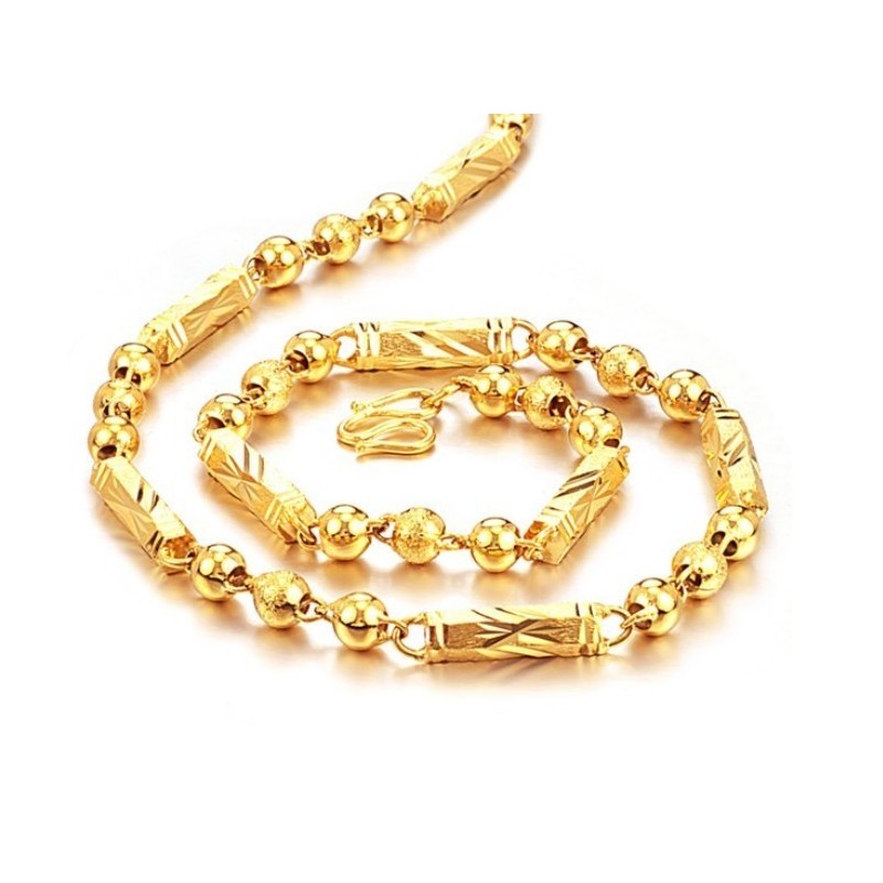 Easy To Use Male Scrub 18K Gold-Plated Necklace Easy To Use Male Scrub 18K Gold-Plated Necklace