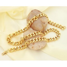High Quality Male Twist Shape 18K Gold-Plated Necklace