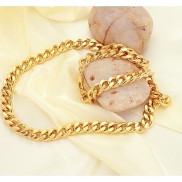 High Quality Male Twist Shape 18K Gold-Plated Necklace