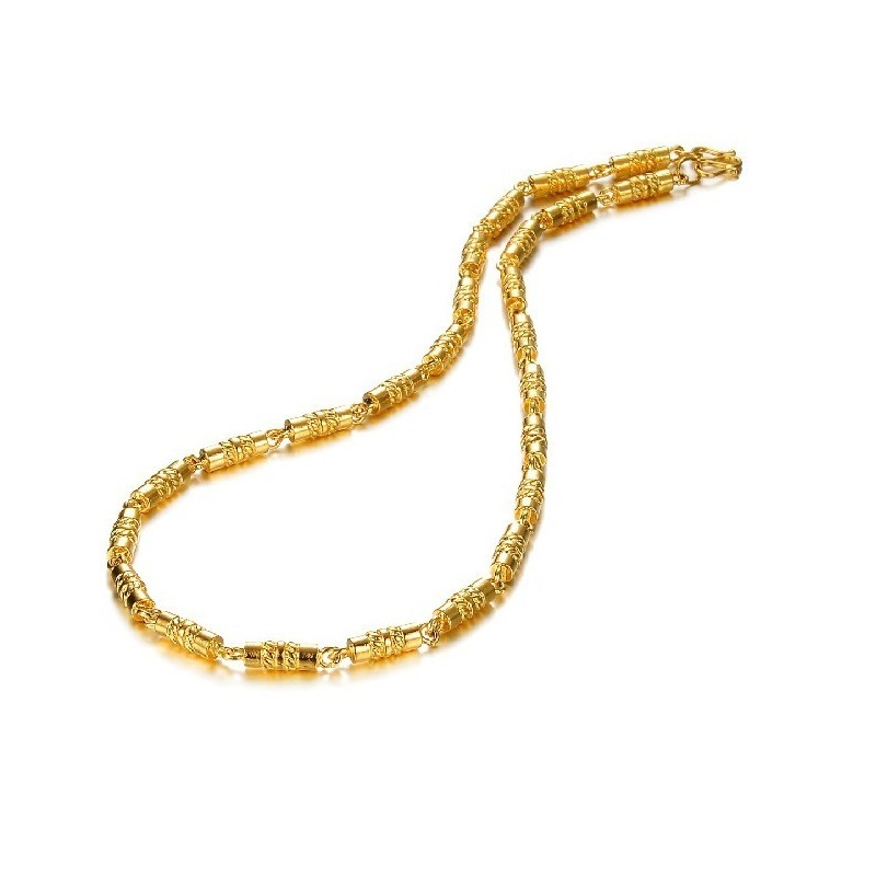 Quality And Quantity Assured Male 18K Gold-Plated Necklace