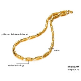 Quality And Quantity Assured Male 18K Gold-Plated Necklace