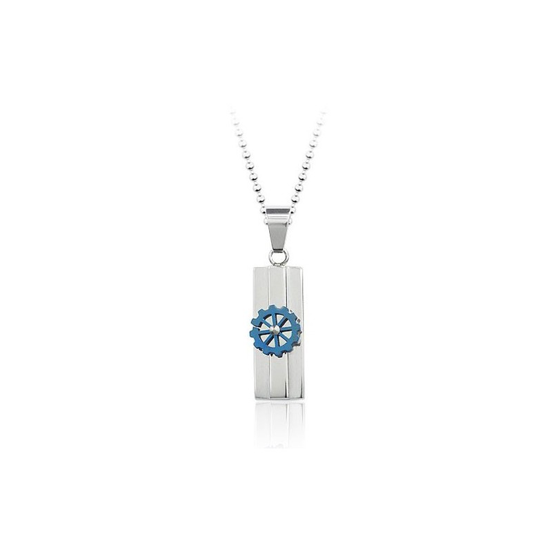 Unique Mens Silver Titanium Pendant - Free Chain Unique Mens Silver Titanium Pendant - Free Chain