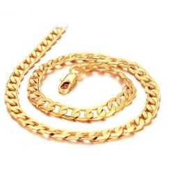 Durable In Use Male Twisted Slices 18K Gold-Plated Necklace