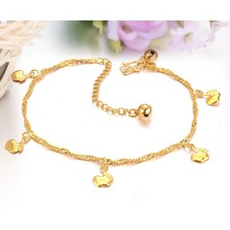 High Quality Female Apple Shape 18K Gold-Plated Anklet