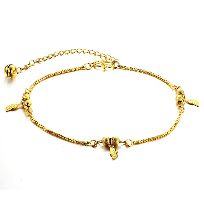 Selling Well All Over The World Female Leaf Shape 18K Gold-Plated Anklet Selling Well All Over The World Female Leaf Shape 18K Gold-Plated Anklet