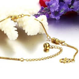 Selling Well All Over The World Female Leaf Shape 18K Gold-Plated Anklet