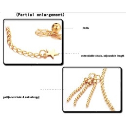 Superior Quality Female Ball Shape 18K Gold-Plated Anklet