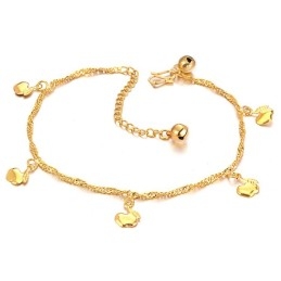 Easy To Use Female Apple Shape 18K Gold-Plated Anklet