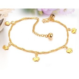 Easy To Use Female Apple Shape 18K Gold-Plated Anklet