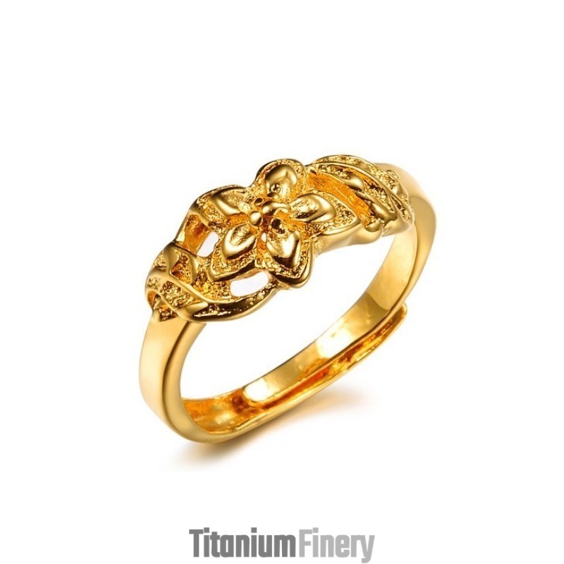 High Quality Female Flower Pattern 18K Gold-Plated Ring High Quality Female Flower Pattern 18K Gold-Plated Ring