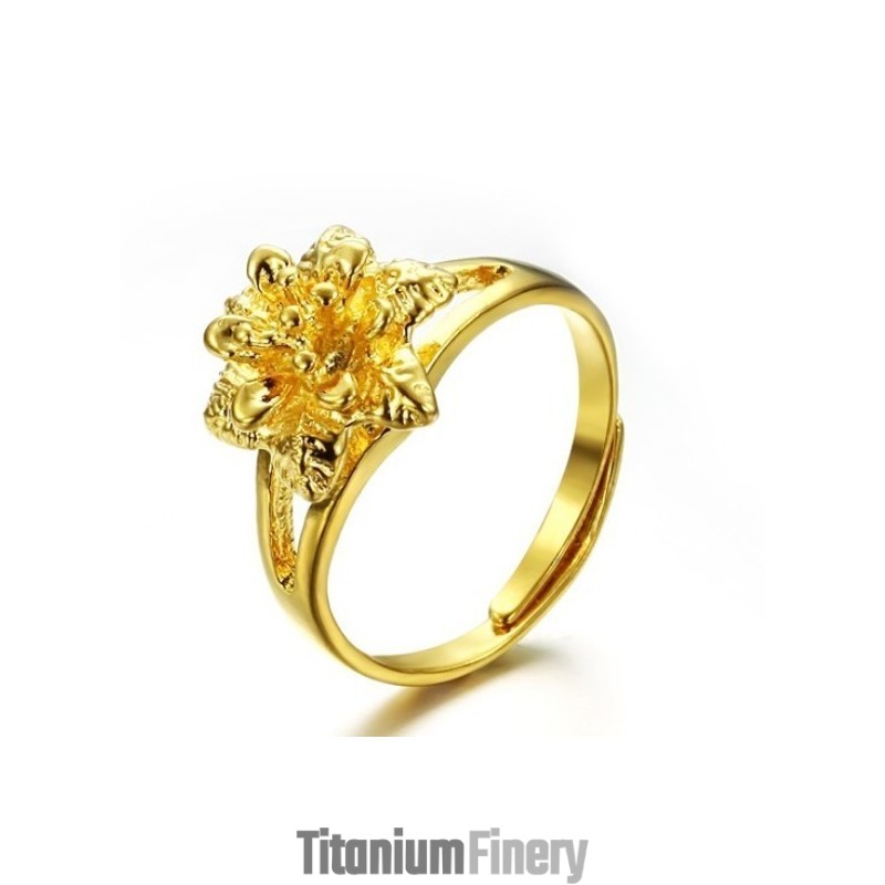 Wide Varieties Female Classic 18K Gold-Plated Ring Wide Varieties Female Classic 18K Gold-Plated Ring