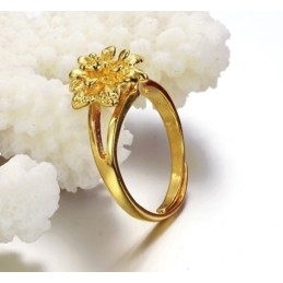 Wide Varieties Female Classic 18K Gold-Plated Ring