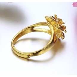 Wide Varieties Female Classic 18K Gold-Plated Ring
