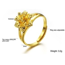 Wide Varieties Female Classic 18K Gold-Plated Ring