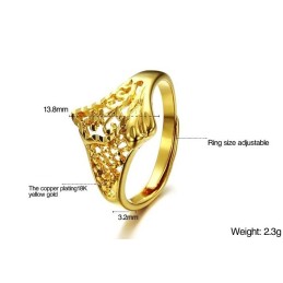 The Queen Of Quality Female Classic 18K Gold-Plated Ring