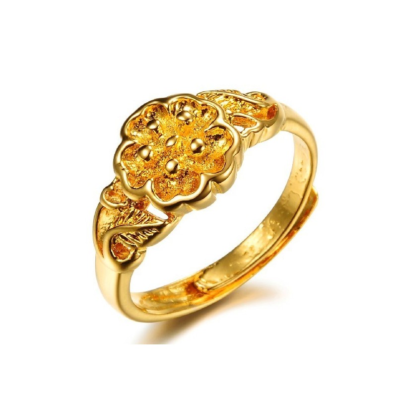 High Quality Female Flower Pattern 18K Gold-Plated Ring High Quality Female Flower Pattern 18K Gold-Plated Ring