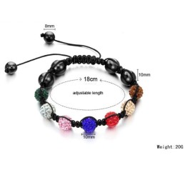 Complete In Specifications Female Ball Shape Crystal Bracelet