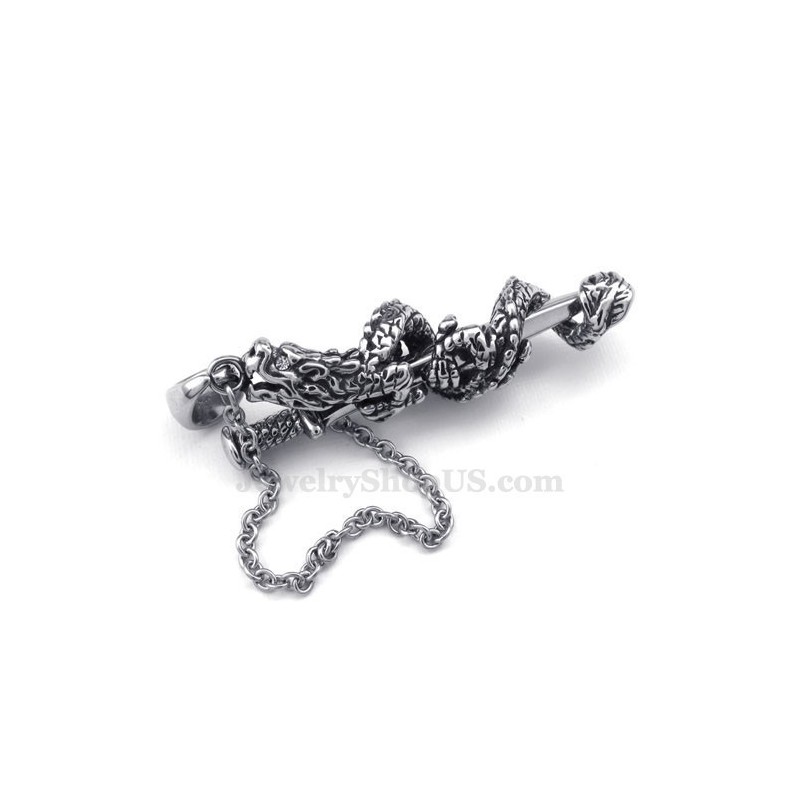 Dragon Sword Titanium Pendant Necklace (Free Chain)