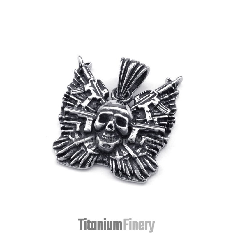 Titanium Skull Pendant Necklace (Free Chain) Titanium Skull Pendant Necklace (Free Chain)