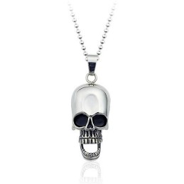 New Style Mens Human Skull Titanium Pendant - Free Chain