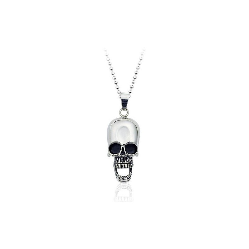 New Style Mens Human Skull Titanium Pendant - Free Chain New Style Mens Human Skull Titanium Pendant - Free Chain