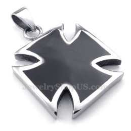 Simple Titanium Cross Pendant Necklace (Free Chain)