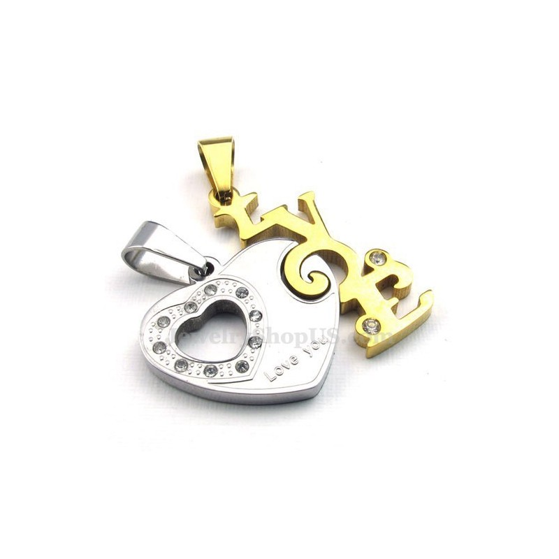 Fashion Titanium Couples Hearts Pendant Necklace (Free Chain)(One Pair) Fashion Titanium Couples Hearts Pendant Necklace (Free Chain)(One Pair)