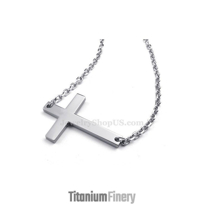Titanium Cross Pendant Necklace (Free Chain) Titanium Cross Pendant Necklace (Free Chain)