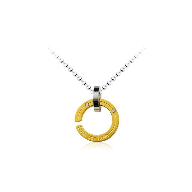 Look Our Love Circle Titanium Pendant - Free Chain Look Our Love Circle Titanium Pendant - Free Chain