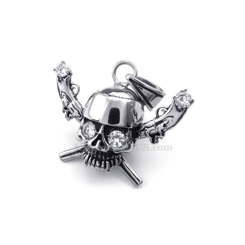 Pirate Titanium Skull Pendant Necklace (Free Chain) Pirate Titanium Skull Pendant Necklace (Free Chain)