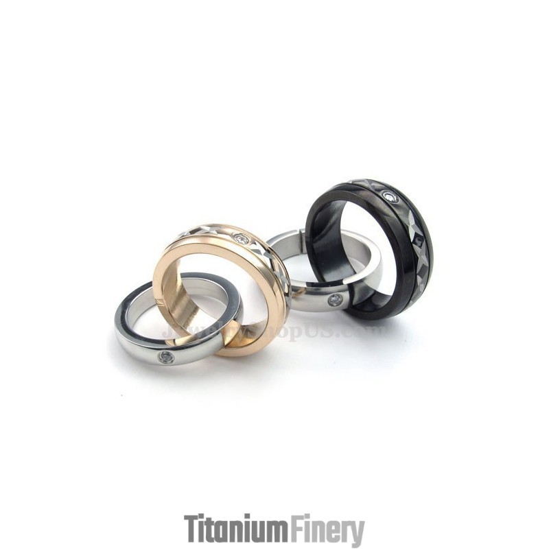Interlocking Rings Titanium Couples Pendant Necklace (Free Chain) Interlocking Rings Titanium Couples Pendant Necklace (Free Chain)