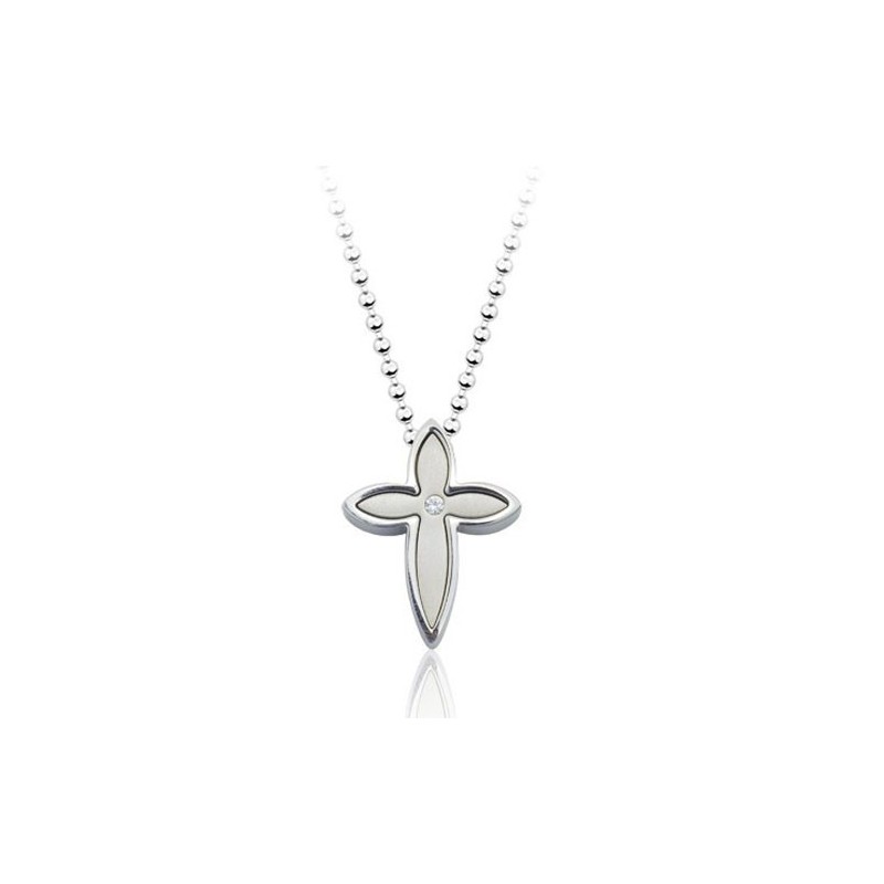 Separable Cruciate Flower Titanium Pendant - Free Chain