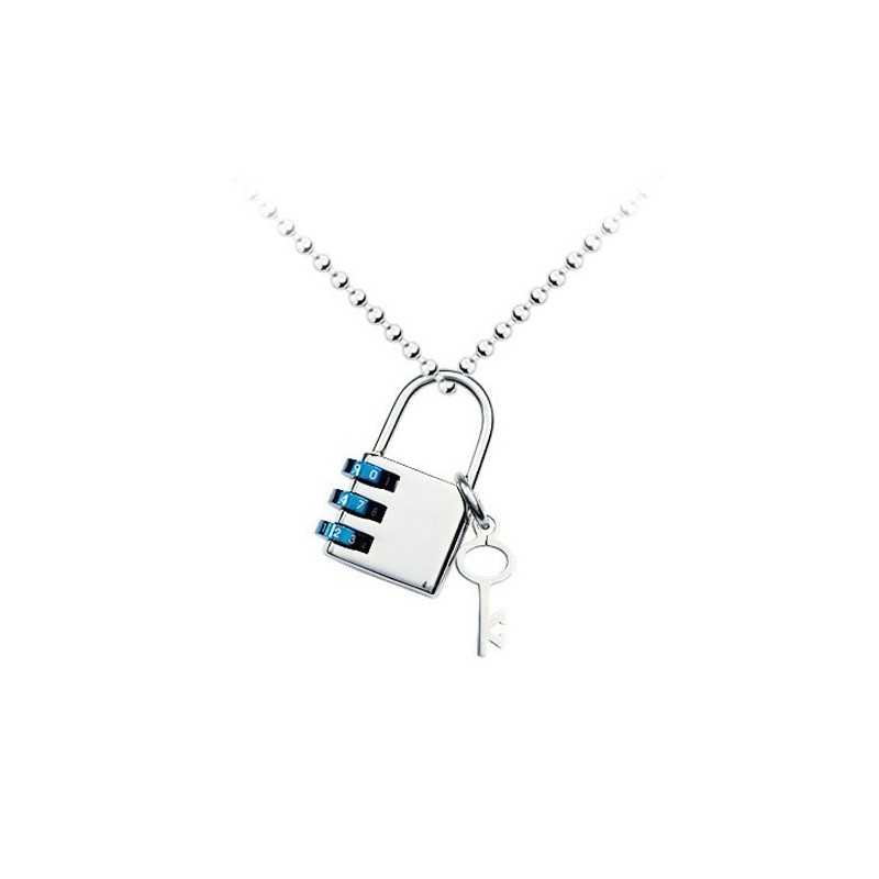 Fashion Mens Coded Lock And Key Titanium Pendant - Free Chain Fashion Mens Coded Lock And Key Titanium Pendant - Free Chain