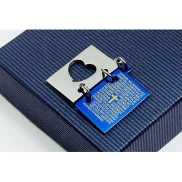 Openable Mens Bible And Cross Titanium Pendant - Free Chain