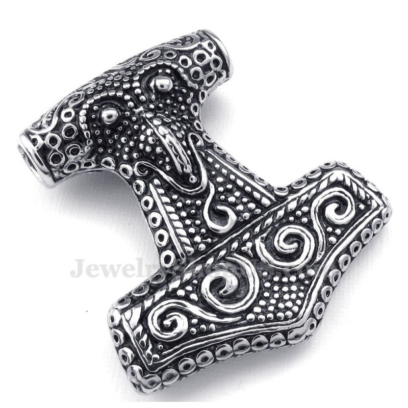 Titanium Thor'S Hammer Pendant Necklace (Free Chain) Titanium Thor'S Hammer Pendant Necklace (Free Chain)