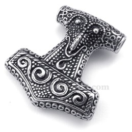Titanium Thor'S Hammer Pendant Necklace (Free Chain)