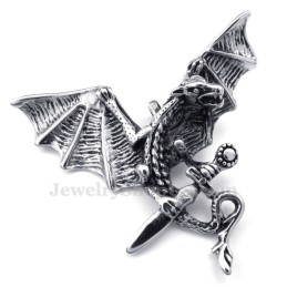 Exquisite Titanium Pterosaur Pendant Necklace (Free Chain)