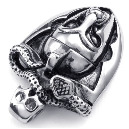 Titanium Mask Pendant Necklace (Free Chain)