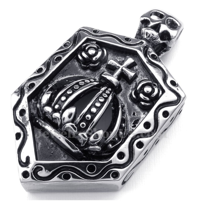 Titanium Imperial Crown Pendant Necklace (Free Chain) Titanium Imperial Crown Pendant Necklace (Free Chain)