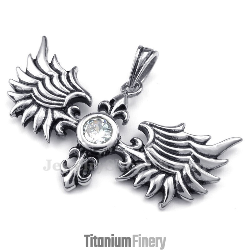 Titanium Wings Pendant Necklace (Free Chain) Titanium Wings Pendant Necklace (Free Chain)