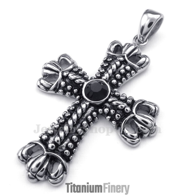 Titanium Cross Pendant Necklace (Free Chain) Titanium Cross Pendant Necklace (Free Chain)