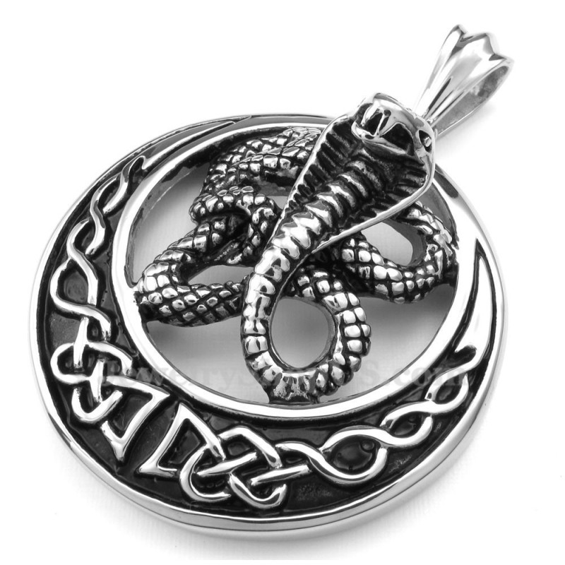 Titanium Cobra Pendant Necklace (Free Chain) Titanium Cobra Pendant Necklace (Free Chain)