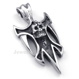 Titanium Skull Pendant Necklace (Free Chain)