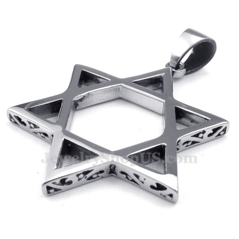 Hollow Out Star Men Personality Titanium Pendant Necklace (Free Chain) Hollow Out Star Men Personality Titanium Pendant Necklace (Free Chain)