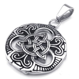 Titanium Celtic Knot Pendant Necklace (Free Chain)