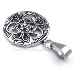 Titanium Celtic Knot Pendant Necklace (Free Chain)