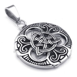 Titanium Celtic Knot Pendant Necklace (Free Chain)